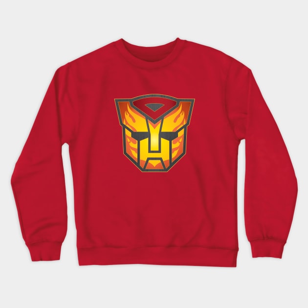 Transformers Hot Rod / Rodimus Prime G1 Autobot Logo Symbol Crewneck Sweatshirt by MiTs